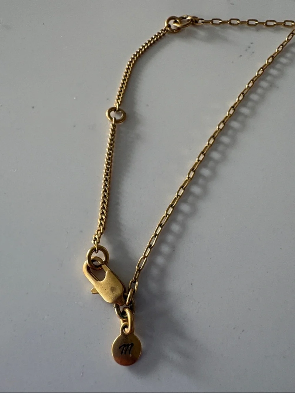 Madewell Pendant Necklace with Blue and White Resin Disc - Picture 3 of 3